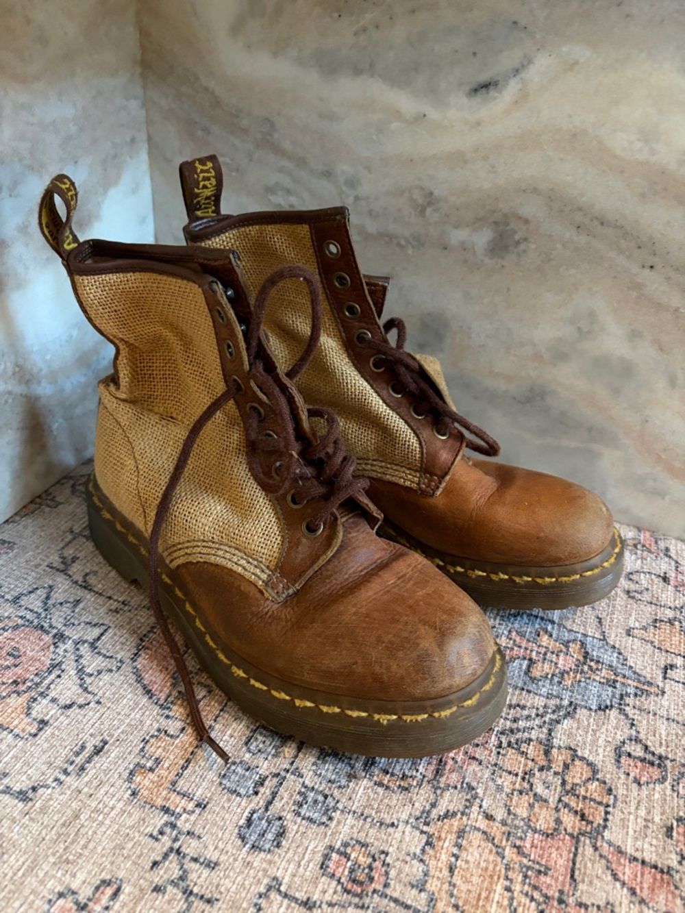 Dr. Martens Brown Leather Lace-Up Boots